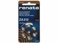 Batterie Zink-Luft Renata ZA 312 Hörgeräte, 6er