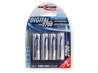Ansmann NiMH Akku Digital AA Mignon 2700 mAh 4er Pack
