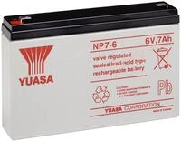 Yuasa NP7-6 Blei-Akku 6V (Faston 187-4,8mm)