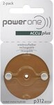 Powerone Accu Plus Wiederaufladbare H&ouml;rger&auml;te Batterien Gr&ouml;&szlig;e 312 - Packung...