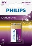 Philips 6FR61LB1A/10 Batterie Lithium Ultra (9V, 1-er Blister)