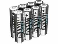 ANSMANN Extreme Lithium Batterie AA Mignon 8er Spar-Pack - 1,5V, LR6 - hohe