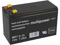 MultiPower Piles MP7.2-12V 7200mAh 12V 7,2Ah AGM Technologie Approproation VDs,
