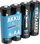 ANSMANN Akku Mignon AA ZR6 2500mWh 1500mAh 1,6V NiZn, 4 St&uuml;ck, wiederaufladbar,