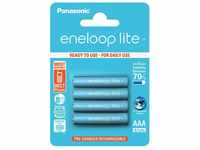 Panasonic eneloop lite, Ready-to-Use NI-MH Akku, AAA Micro, 4er Pack, min. 550...