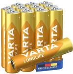 VARTA Batterien AAA, 12 St&uuml;ck, Longlife, Alkaline, 1,5V, ideal f&uuml;r...