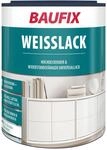 BAUFIX Weisslack, seidenmatt, 1 Liter,Lackfarbe, wasserbasierter wei&szlig;er Lack,
