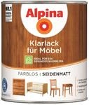 Alpina Klarlack f&uuml;r M&ouml;bel 750ml seidenmatt