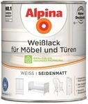 Alpina Wei&szlig;lack f&uuml;r M&ouml;bel und T&uuml;ren 750ml seidenmatt