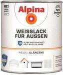 Alpina Wei&szlig;lack f&uuml;r Au&szlig;en 2 Liter gl&auml;nzend