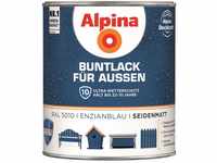 Alpina Buntlack Metalllack 0,75L enzianblau Ral 5010 seidenmatt Außen