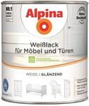 Alpina Wei&szlig;lack f&uuml;r M&ouml;bel und T&uuml;ren 2 Liter gl&auml;nzend
