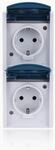 Busch-Jaeger 20-02 EW-53 SCHUKO&reg; Steckdose 2-fach (Thermoplast) Grau ocean&reg; (IP 44)