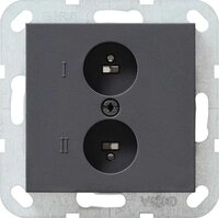 Gira 040228 Stereo Lautsprecher Steckdose System 55, anthrazit