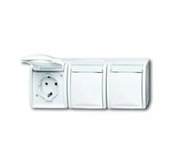 Busch-Jaeger BUSC Dreifachsteckdose SCHUKO 2300/3 EWN-54, bunt