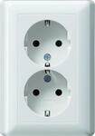 Gira 078003 Doppel Schuko Steckdose Standard 55, reinwei&szlig;