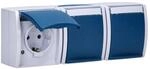 Busch-Jaeger 2300/3 EWN-53 SCHUKO&reg; Steckdose 3-fach (Thermoplast) Grau ocean&reg; (IP