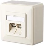 METZ CONNECT RJ45 Anschlussdose E-DAT C6 2 Port AP reinwei&szlig;