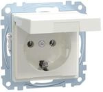 Schneider Electric Merten Schuko-Steckdose mit Klappdeckel, System M, Steckklemmen,