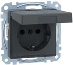 Schneider Electric Merten Schuko-Steckdose mit Klappdeckel, MEG2314-0414 | Mit
