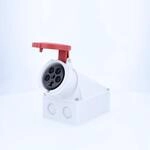 as - Schwabe CEE Steckdose Aufputz - CEE Wandsteckdose - 400 V, 63 A, 5-polig -
