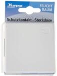 Kopp Standard Unterputz Feuchtraum Steckdose mit Klapp-Deckel, UP FR, IP44,