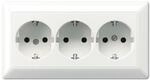 Jung AS523WW Kabel-Kanal-Schuko -Steckdose 3-fach, Wei&szlig;