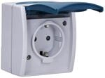 Busch-Jaeger 20 EBW-53 SCHUKO&reg; Steckdose mit erh. Ber&uuml;hrungsschutz Thermoplast Grau