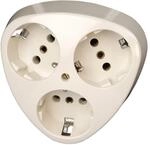 Kopp 111401004 Schutzkontakt 3-Fach-Steckdose UP-Standard