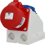 PCE 40582L Kombi Wandsteckdose, Polyamid, CEE (400V/16A) und Schuko (250V/16A),
