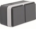 BERKER Berk AP-Steckdose SCHUKO 47843515 2fach waagere