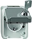 Schneider Electric Merten Schuko-Steckdose mit Klappdeckel, abschlie&szlig;bar, 1-Fach,
