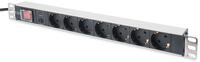 DIGITUS DN-95403 &ndash; 19" Steckdosenleiste &ndash; 7 Abgriffe &ndash; 1HE &ndash; Mit