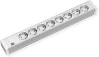Bachmann 334 8x Schuko, 2m 333.601 Schukosteckdosenleiste 8-Fach, Grau