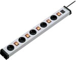 Ehmann 0235x01054301 Steckdosenleiste mit Schalter 5fach Grau, Schwarz...