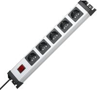 Kopp Powerversal Steckdosenleiste, 5-Fach, mit beleuchtetem Schalter, IP 20,