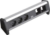 Bachmann 902.001 Schuko Desk Tischanschlussfelder Set, 3X Schutzkontakt, 2X ABD GST18