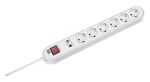 Bachmann Steckdosenleiste SMART 6-Fach 1,5m Mehrfachsteckdose mit Schalter und