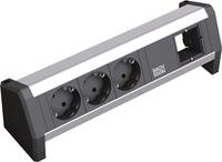 Bachmann 902.000 Schuko""DESK" Tischanschlussfelder Set, 3x Schutzkontakt, 1x...