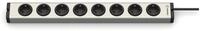 EHMANN 0600x00082031 Aluminium Steckdosenleiste Universal 8-Fach, 1,5 m...