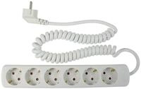 as - Schwabe 6-Fach Steckdosenleiste wei&szlig; 230 V / 16 A - Mehrfachstecker mit 2,5 m