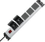 Kopp 227320017 Powerversal Steckdosenleiste, 5-Fach mit beleuchtetem Schalter und