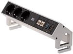 Bachmann Desk 2 Tischsteckdose, 3-Fach mit 2X CAT6, 1x USB 3.0 und 1x HDMI,