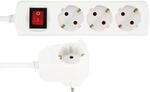 REV Steckdosenleiste PowerSplit - Mehrfachsteckdose 4-Fach (3+1), mit Schalter zum