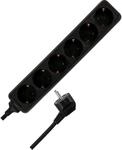 REV Steckerleiste, Mehrfachsteckdose 6-Fach, 1,4m, max. 3500W, schwarz