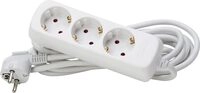 Kopp 128690659 3-Fach Steckdosenleiste Standard, 5 m Zuleitung, wei&szlig;