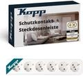 Kopp 6-Fach Schutzkontakt-Steckdosenleiste in Arktiswei&szlig; - Wiederanschlie&szlig;bar ohne