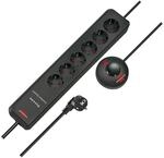 Brennenstuhl Eco-Line Comfort Switch, Steckdosenleiste 6-Fach