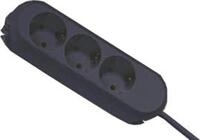 Bachmann Steckdosenleiste SMART 3-Fach 3m Mehrfachsteckdose Schwarz 388.171