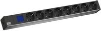 BACHMANN 800.2054 Steckdosenleiste 19 Zoll, 1HE 8X CEE7/3, Zuleitung 2 m,...